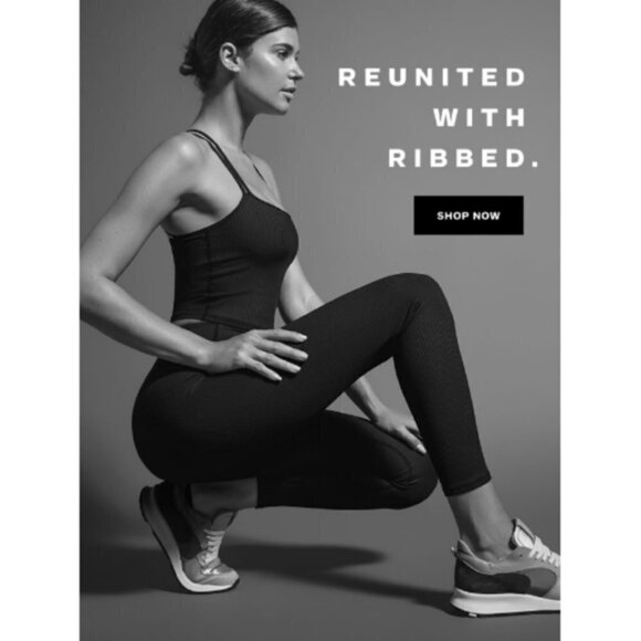 💕CARBON 38💕 Ribbed 7/8 Legging ~ Black - Picture 8 of 13